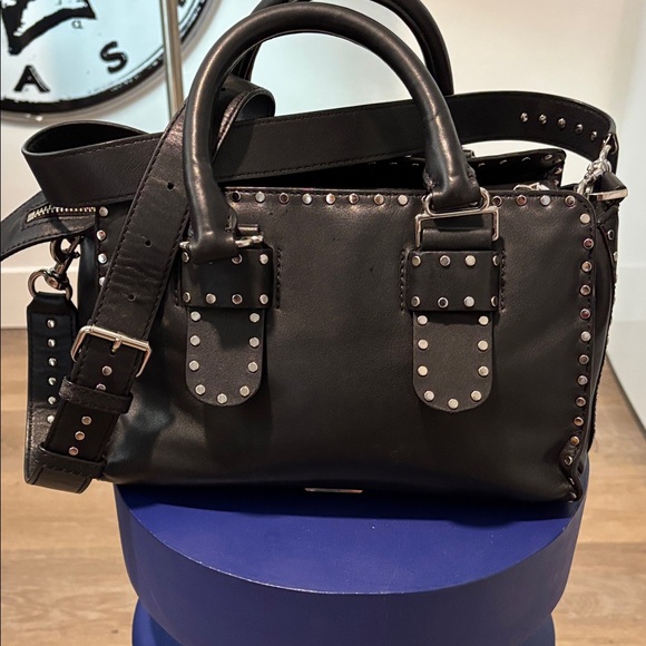 Rebecca Minkoff Midnighter Black Fully Studded Leather Handbag - Picture 8 of 8